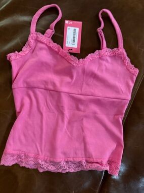 Edikted Small pink cotton Camisole tank NWT